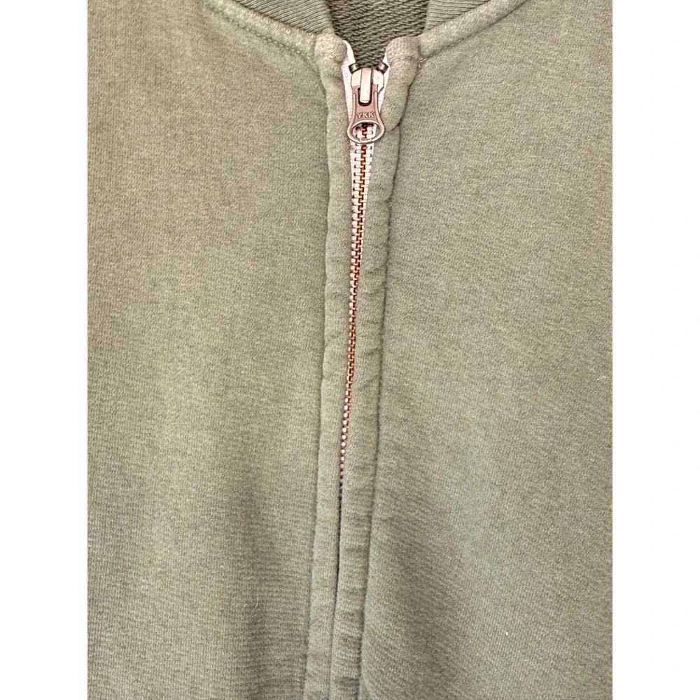 Gustin French Terry Bomber Green Men's Classic Minimalist Casual Basic Medium
